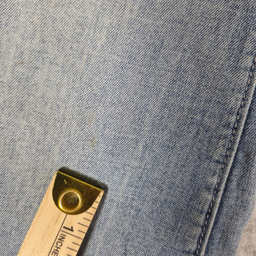 BKE Payton Flare Jeans Womens 28x31 Light Wash Distressed Mid Rise Raw Hem - Picture 2 of 11